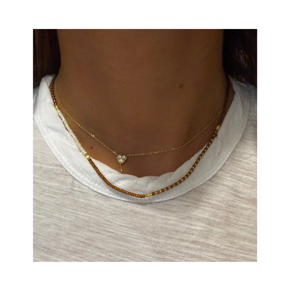 Ibu Jewels Halskæde Bumi NHH01-S (Brun)