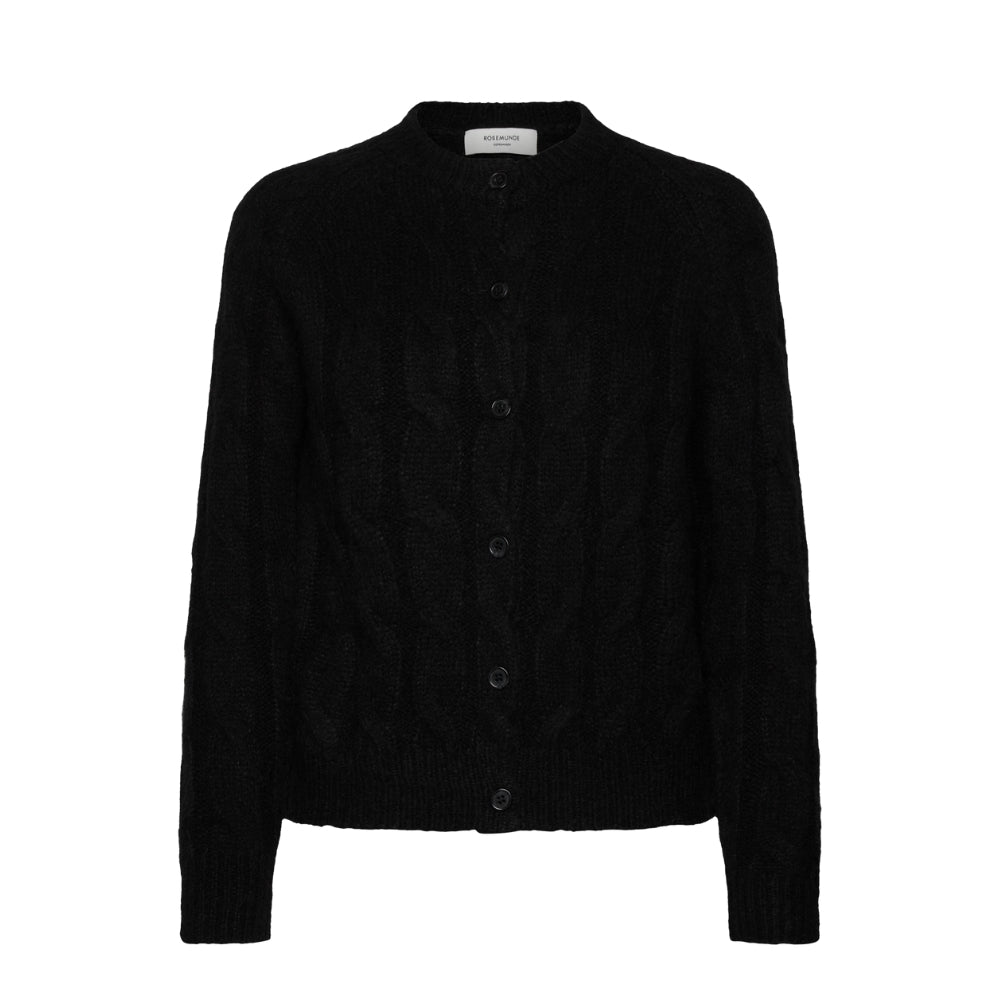 Rosemunde cardigan - RWTulip Wool Blend LS Cable Knit Cardigan - 100975 - Black 