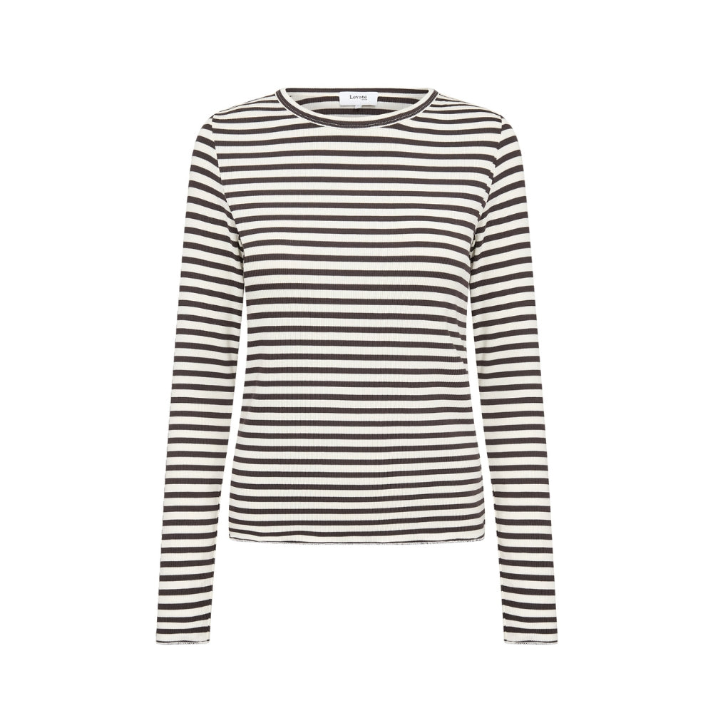Leveté Room bluse – LR-Ika 11 (Sort/Hvid)