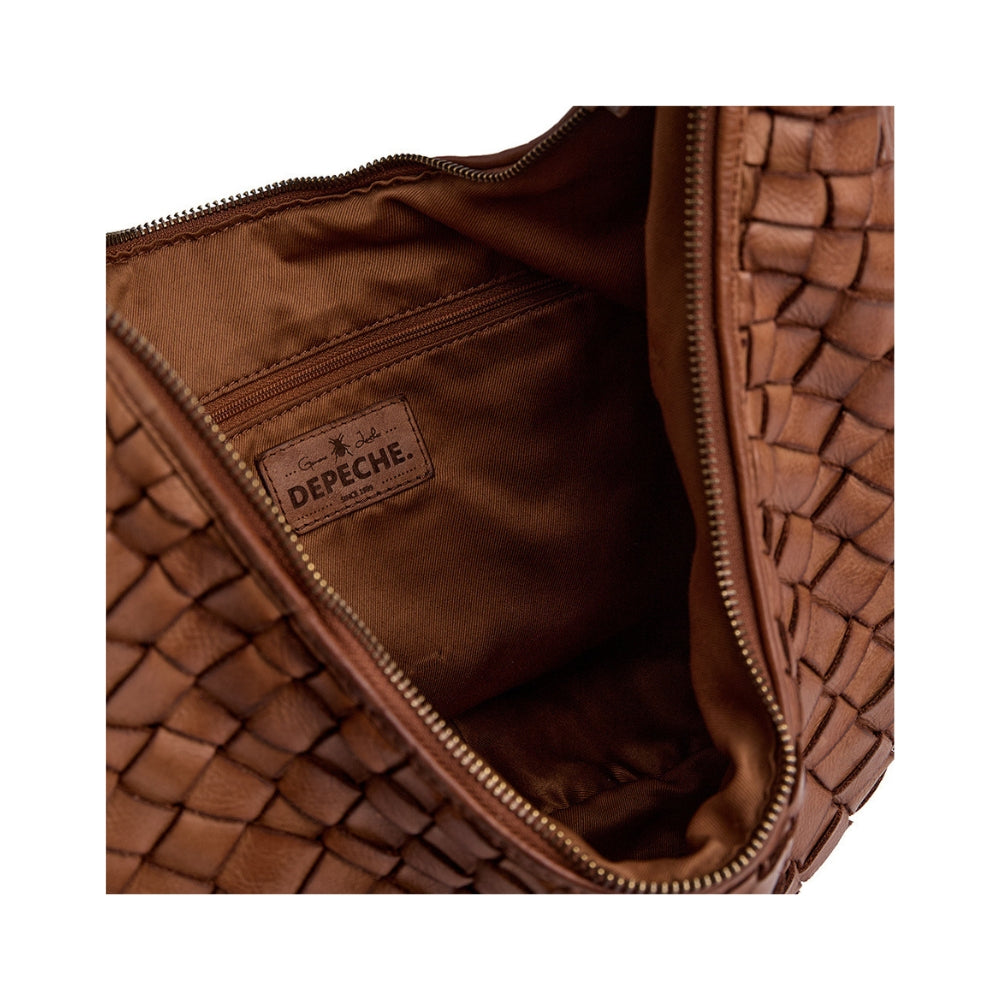 Skuldertaske i skind – 16942 (Cognac)