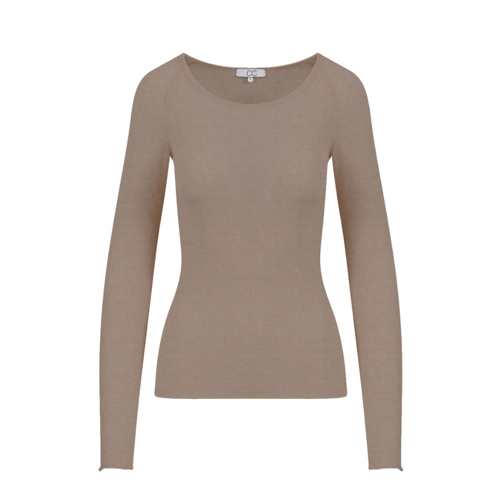 CC Heart basic bluse - CC Heart Lana Strik med lange ærmer – CCH2202 – Hazel melange