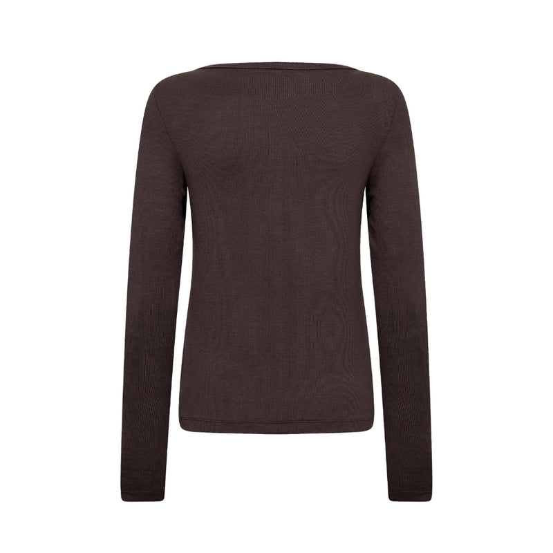 Leveté Room bluse – LR-Ika 34 (Mørkebrun)