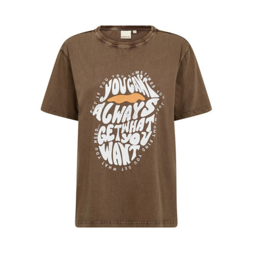 Depeche t-shirt – LizaDE (Lysebrun)