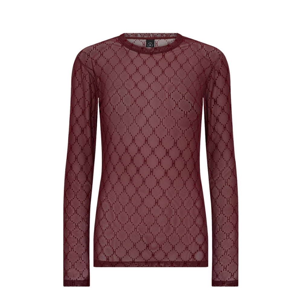 Hype the Detail mesh bluse – Mesh Blouse 3-300-14-12 - Red