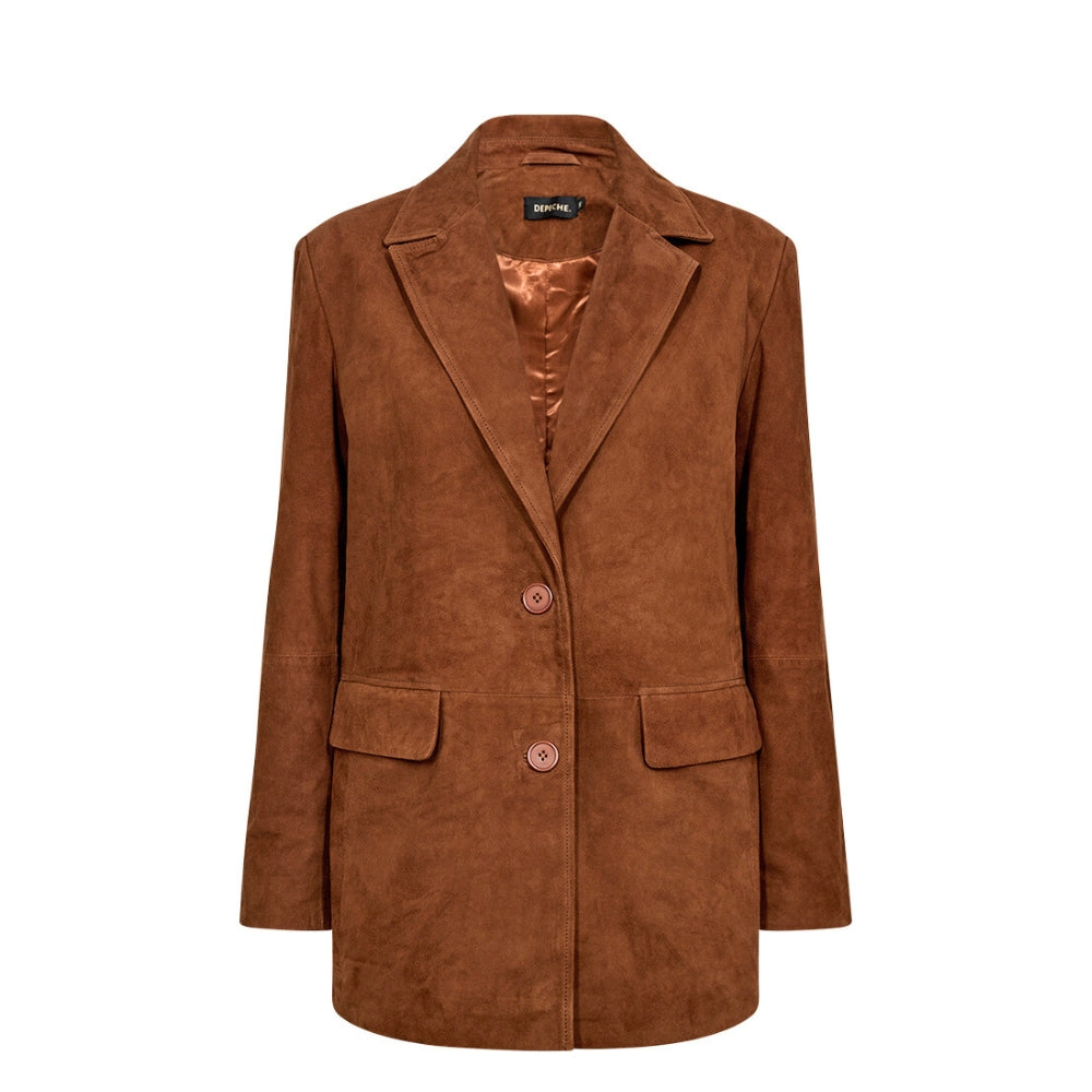 Depeche ruskinds jakke - ZeniaDEP Blazer - 51260 - Cognac