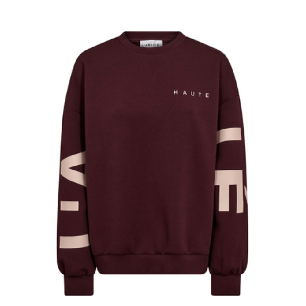 Haute L Amitie sweatshirt - Maxi Split Logo Sweat – HL10413 – Wine