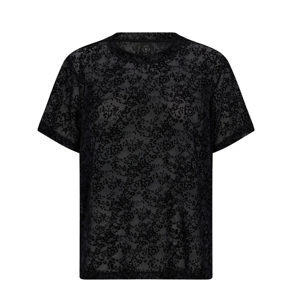 Hype the Detail t-shirt - Lace Tee Oversize - 3-852-9 - 9 Black