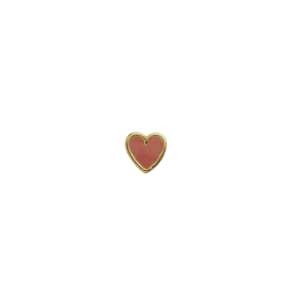 Stine A ørering - Petit Love Heart - Single  - 1181-02 - Coral 