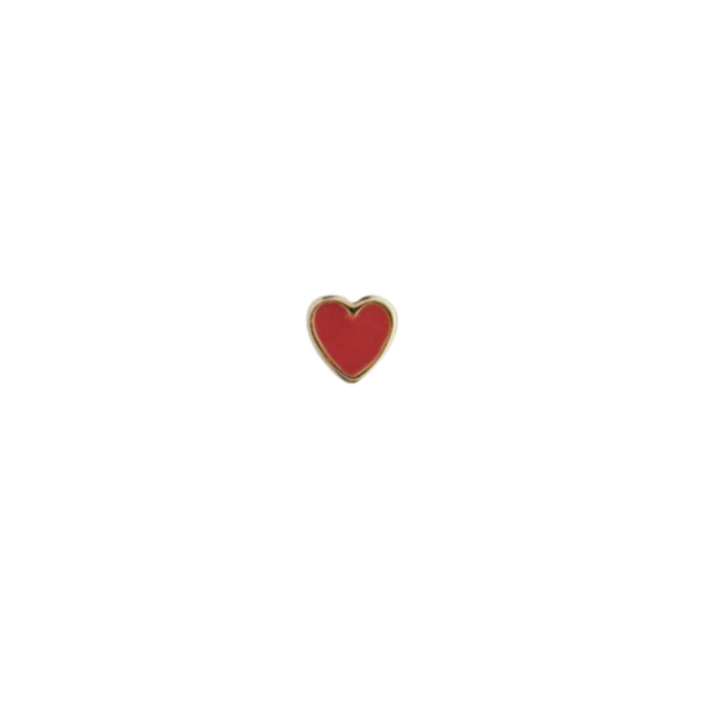Stine A ørering - Petit Love Heart - Single  - 1181-02 - Red Coral