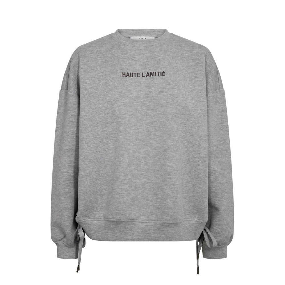 Haute L Amitie sweatshirt - New studio Tie sweat – HL10714 – Grey Melange