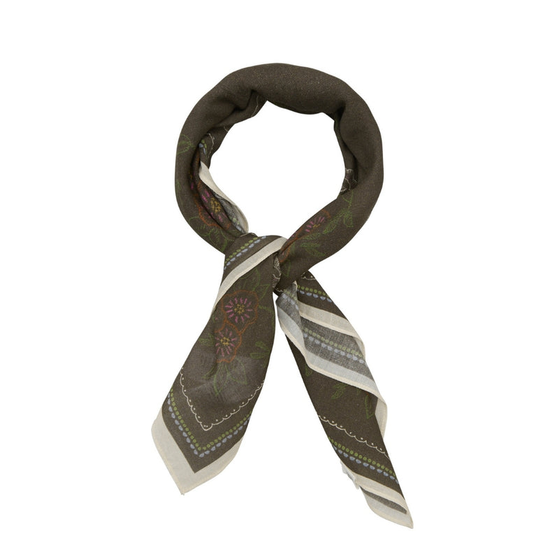 Beck Sondegaard tørklæde - Brodefloria Cotta Scarf – 2604300050 – 7050 Hot Fudge Brown