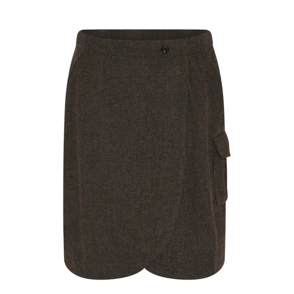 Humble nederdel - MargotHBS Skirt - 14881 - Brown combi