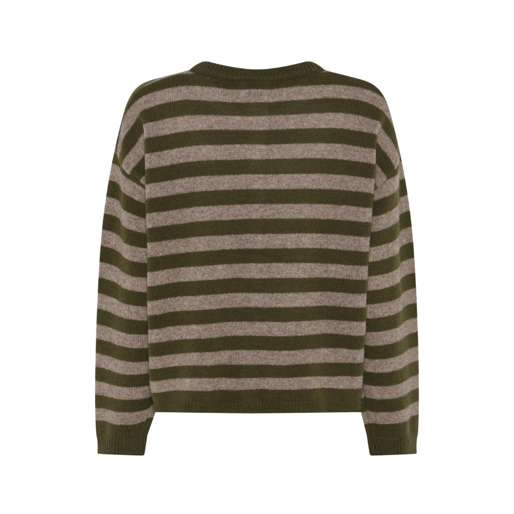 La Rouge cardigan – Sisse (Grøn/Sand)