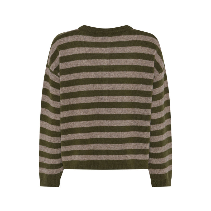 La Rouge cardigan – Sisse (Grøn/Sand)