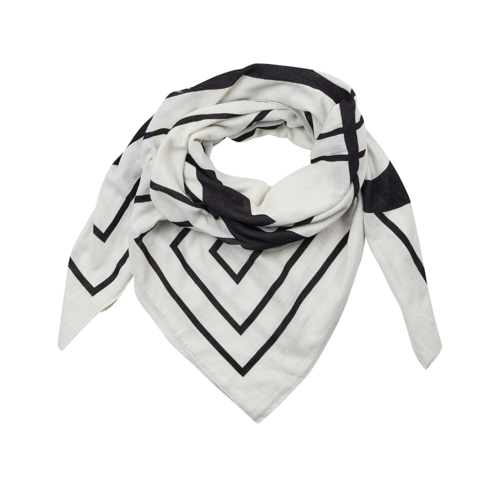 Gossia tørklæde - MiriaGO - G2834 - Off-white-Black