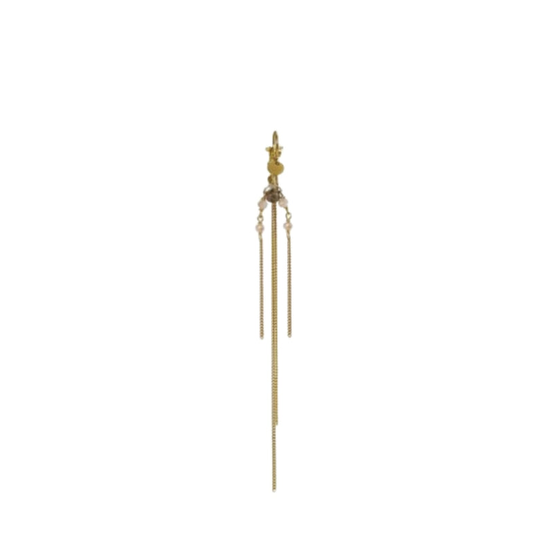 Stine A ørering - Bounce Earring with Chains and Behind Ear Pendant – Single  – 1420-02-S