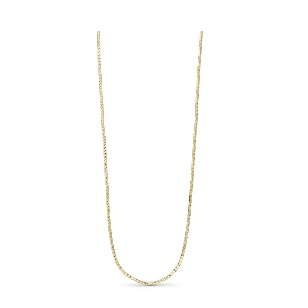 Pure by Nat lang snake chain halskæde (Guld)