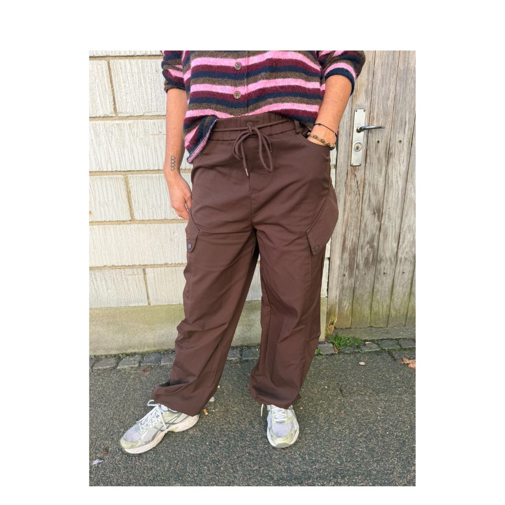 Qnuz bukser - Cargo pants – 9453 – Marron (60)