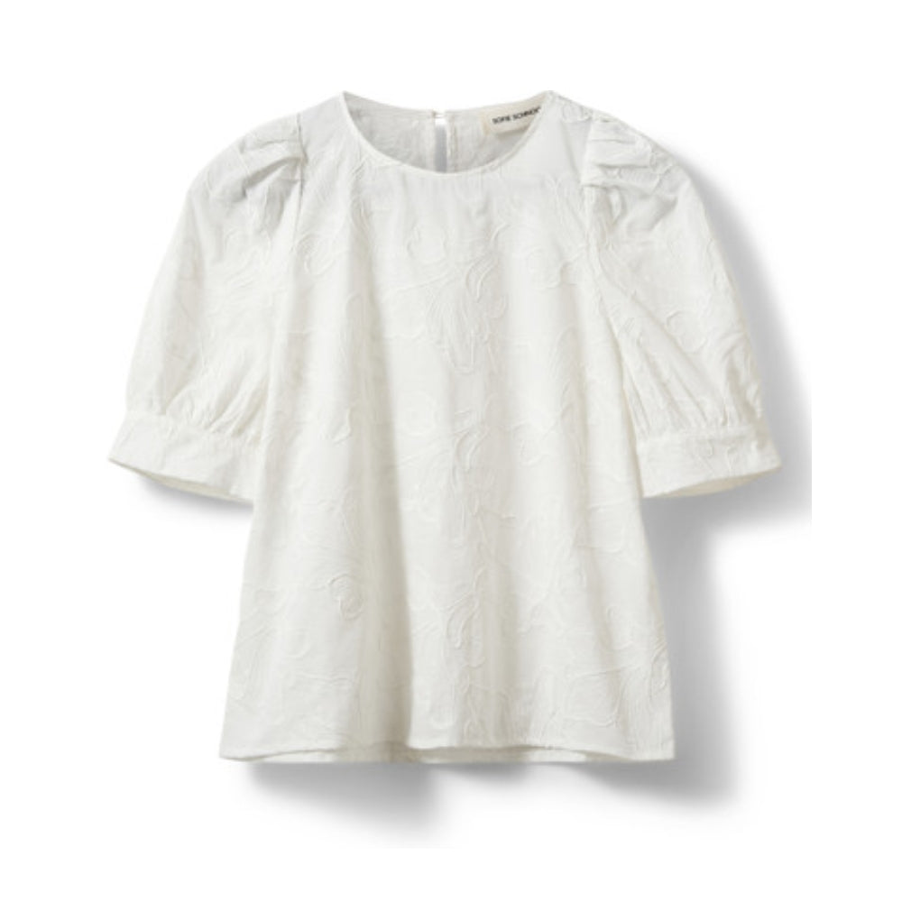 Sofie Schnoor bluse - AhliaSW Puff sleeve blouse - S261395 - White 