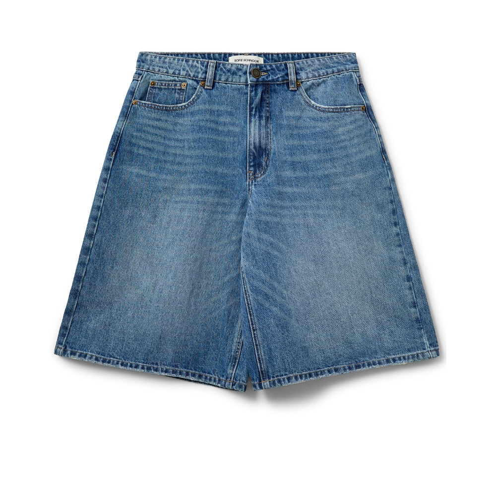 Sofie Schnoor denim shorts - StokeSW Oversized Shorts - SNOS727 - Denim Blue
