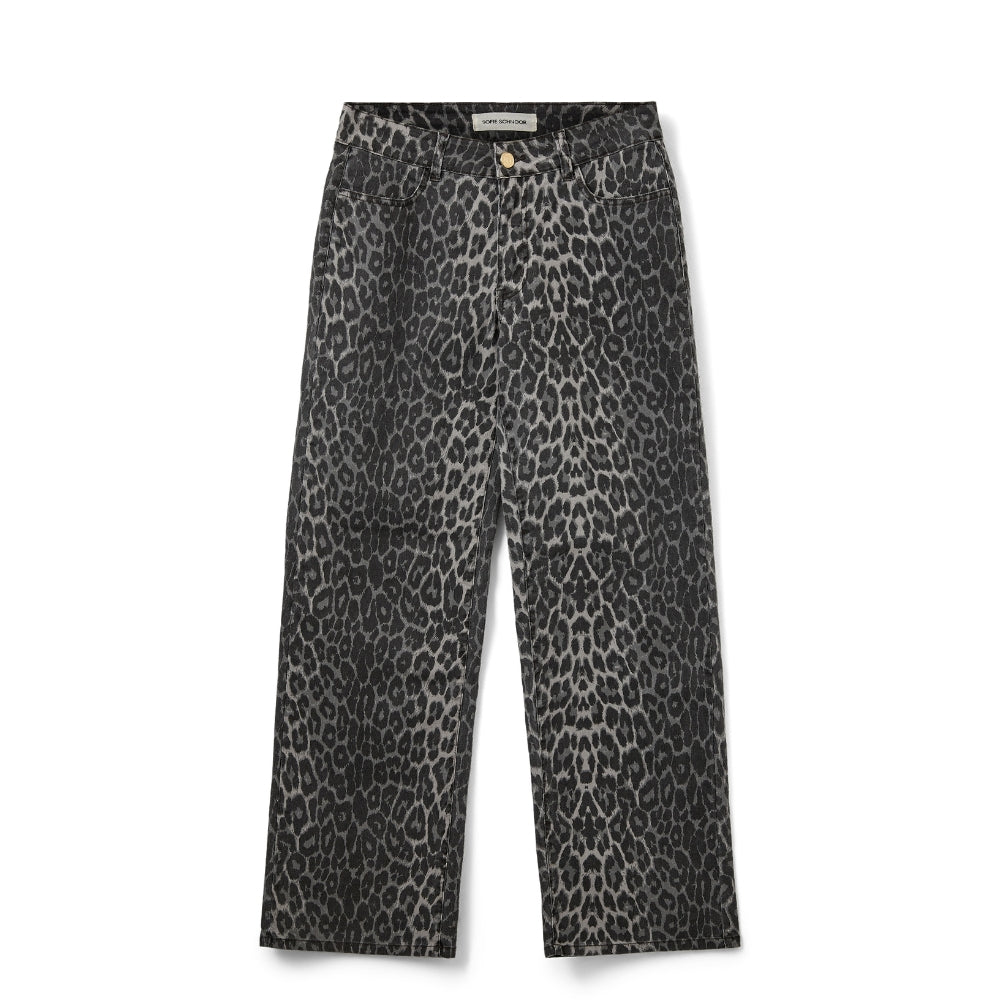 Sofie Schnoor leopard bukser - SiennaSW Leopard Buks – SNOS606 – Grey leopard
