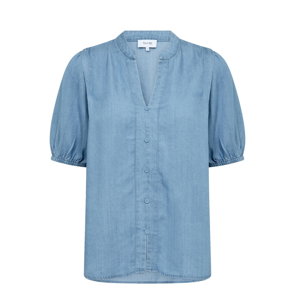 Leveté Room denim skjorte - LR-Rora 1 - 201144 - 2085 Mid Blue Denim