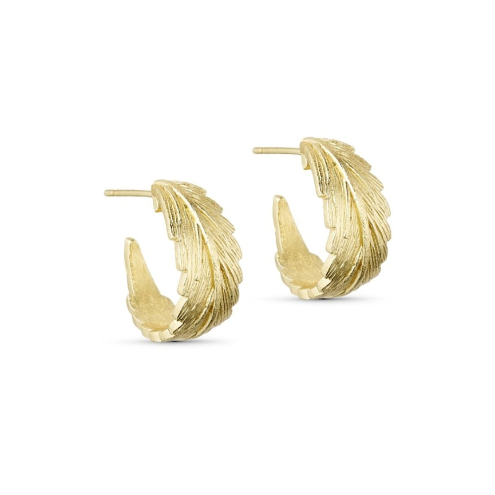 Pure by Nat øreringe Linn wide hoops – 45937 (Guld)