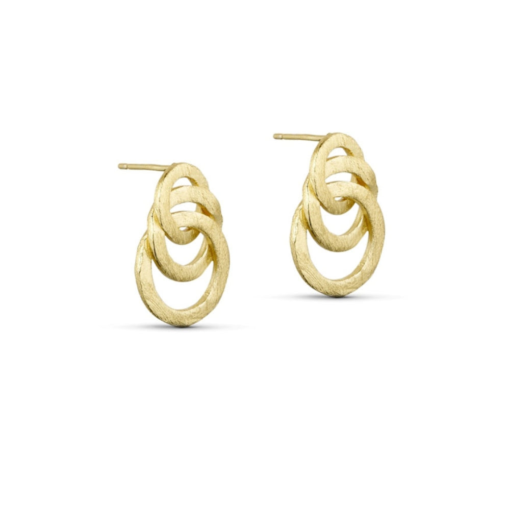 Pure by Nat øreringe - Karla trio earrings – 45947 (Guld)