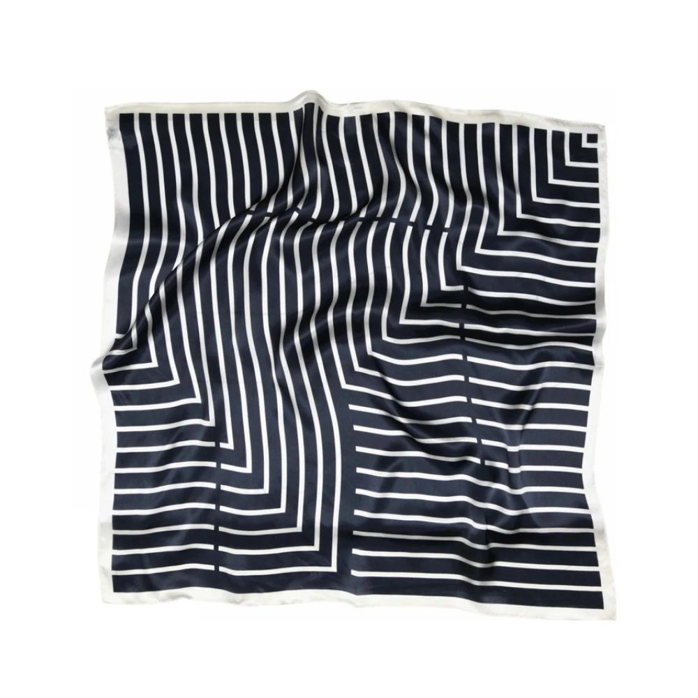 Sneaky Fox tørklæde -Lines (Navy)