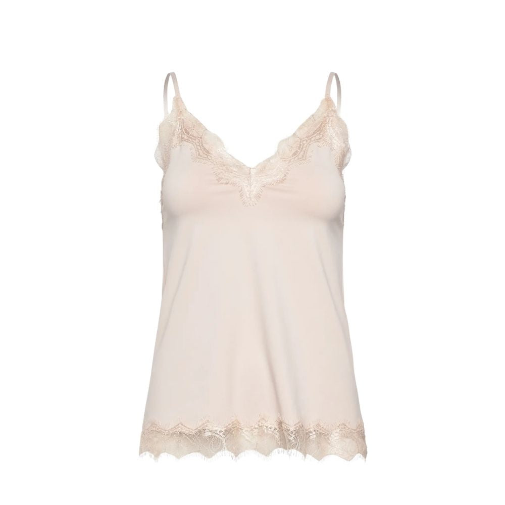 Rosemunde top - RWBridget SL Lace Strap – 102507 – Cacao