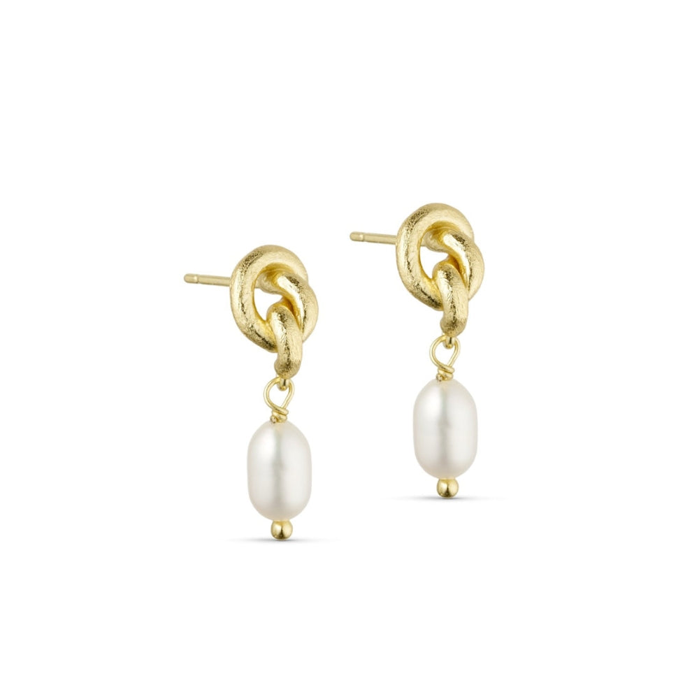 Pure by Nat øreringe - Anais pearl earrings – 45933 – G/P White Pearl