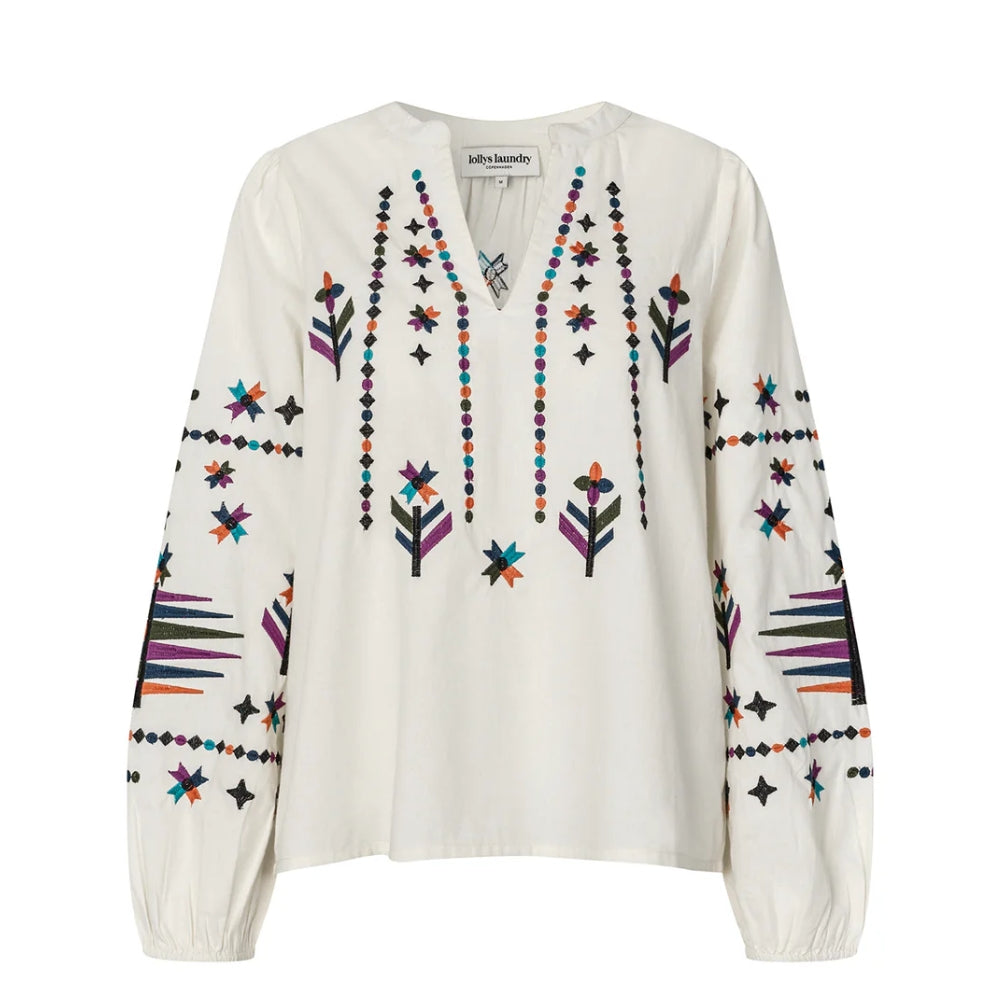 Lollys Laundry bluse - BonnieLL Bluse - 26290-1038 - White 