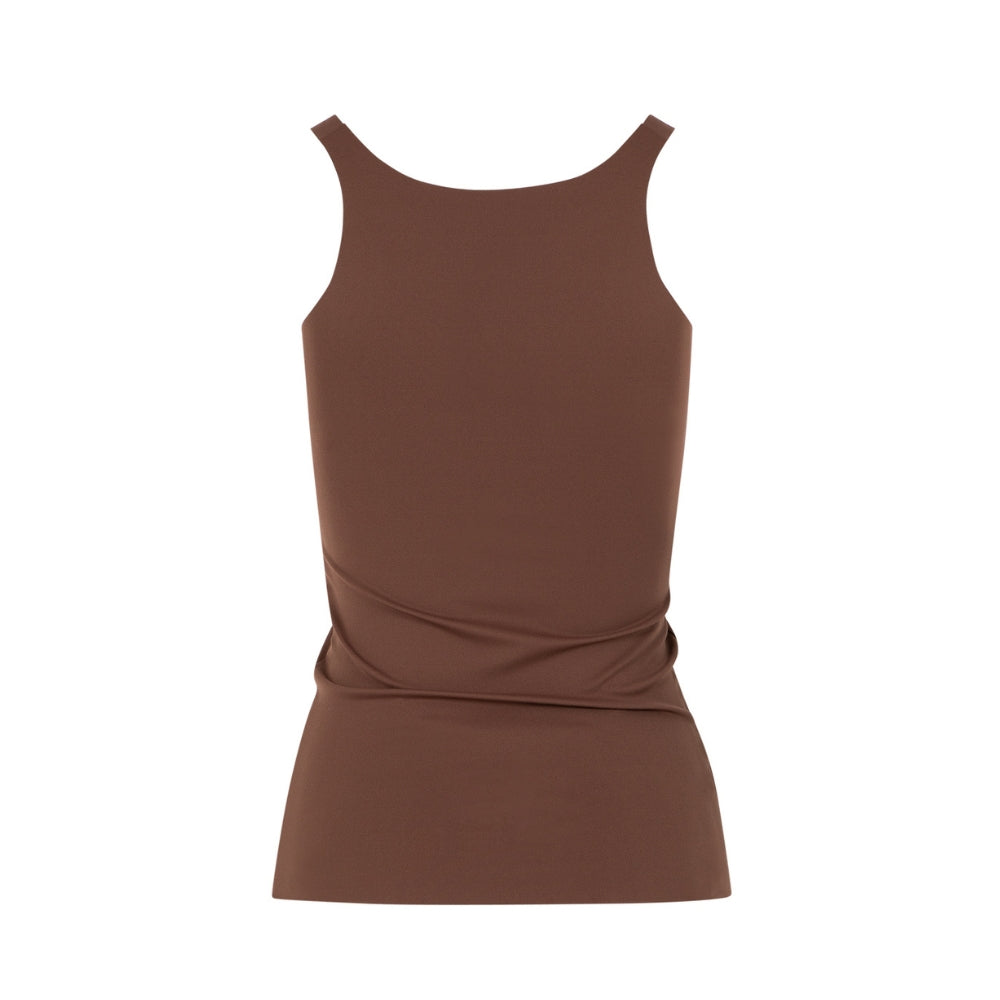 CC Heart tank top – Vida (Mørkebrun)