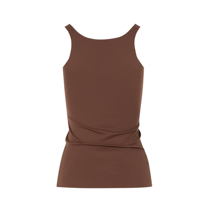 CC Heart tank top – Vida (Mørkebrun)