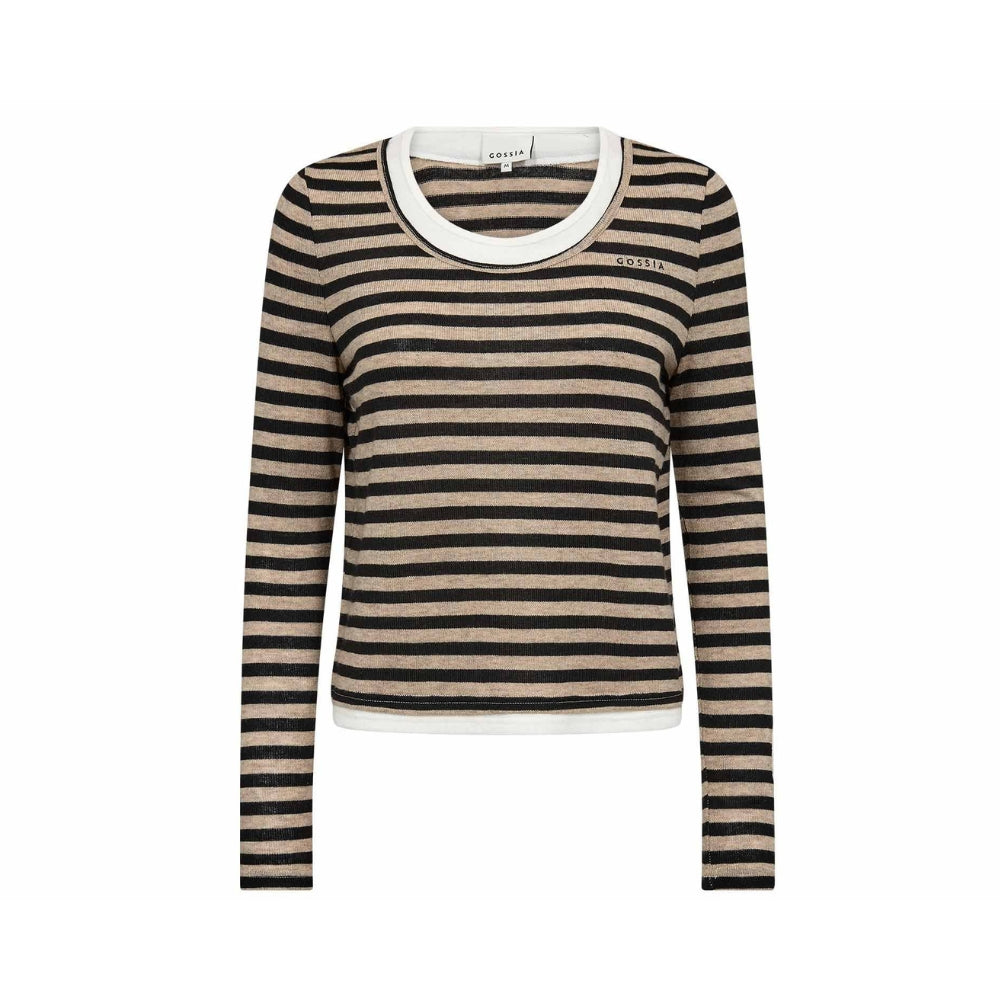 Gossia bluse – ElmaGo (Sand/Sort)