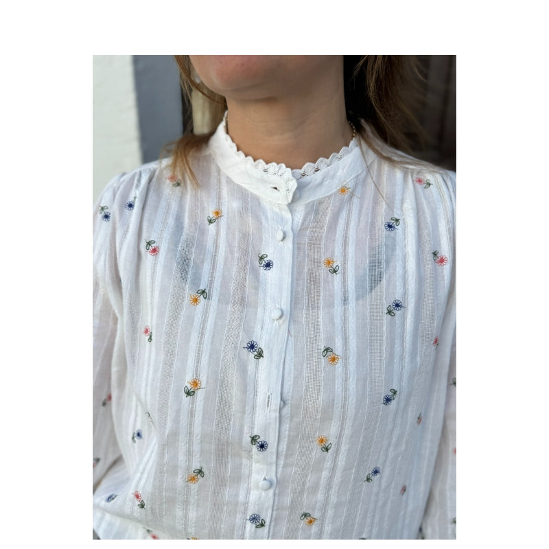 Boho Love skjorte – B1356 (Hvid)