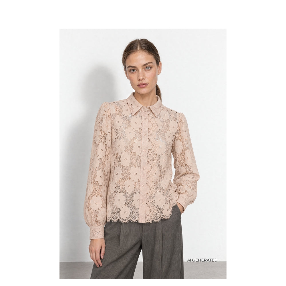 Leveté Room skjorte – LR-Udon 2 (Beige)