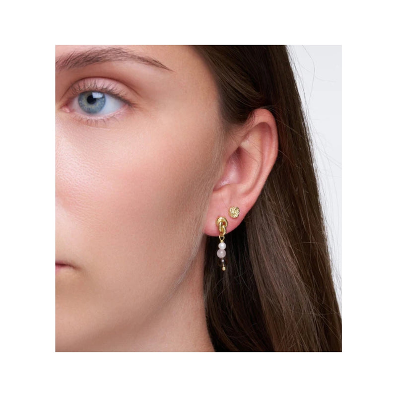 Pure by Nat øreringe – Anais 45932 (Guld/Grøn)
