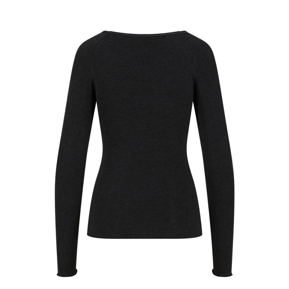 CC Heart basic bluse - CC Heart Lana Strik med lange ærmer – CCH2202 – Black