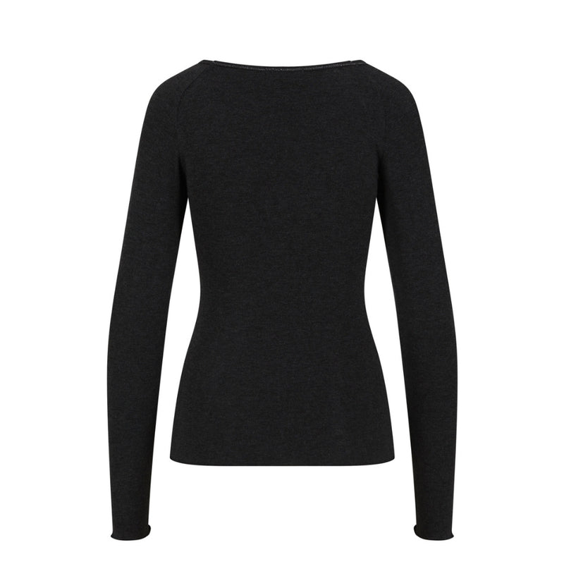 CC Heart basic bluse - CC Heart Lana Strik med lange ærmer – CCH2202 – Black