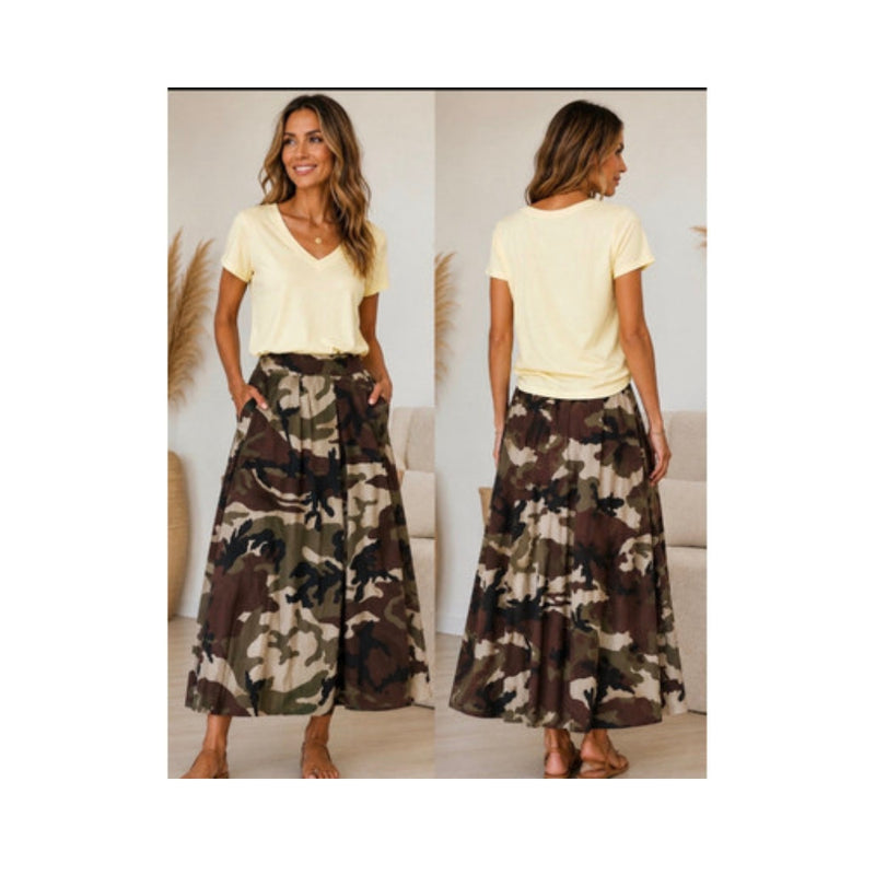 Boho Love nederdel – B1410 (Camoflage)
