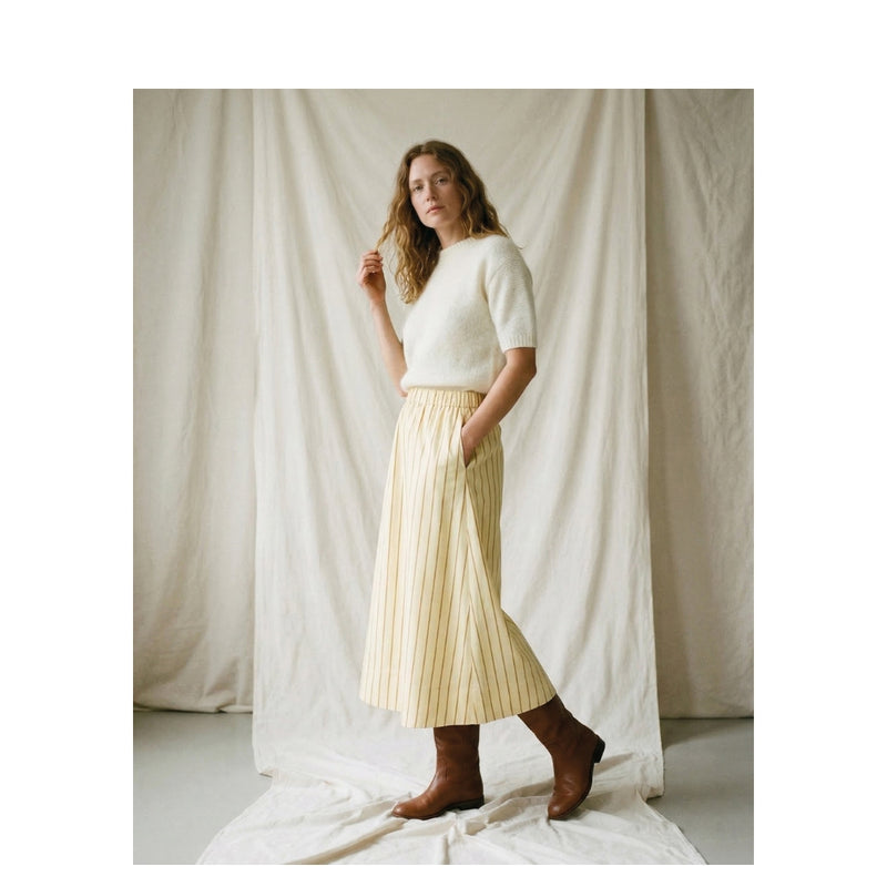 La Rouge nederdel -  Louise Skirt – LR1771 – Sand/Orange Stripe