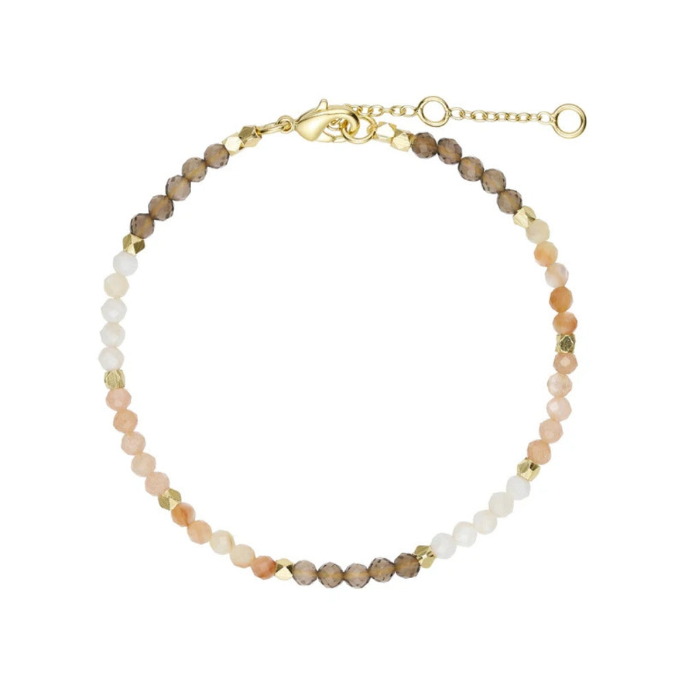 Pure by Nat armbånd – 40648 (Brun/Råhvid)