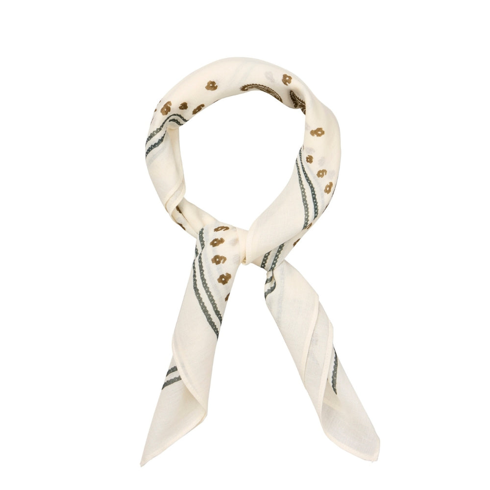 Beck Sodergaard tørklæde - Bloom Paisley Cotta Scarf – 2601300020 – Birch White