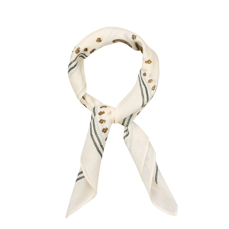 Beck Sodergaard tørklæde - Bloom Paisley Cotta Scarf – 2601300020 – Birch White