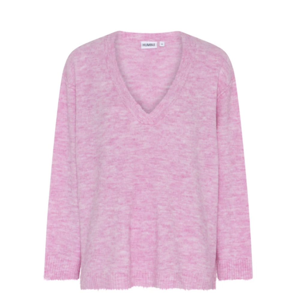 Humble strik - NinettHBS Oversize Pullover – 10977 – Soft pink melange