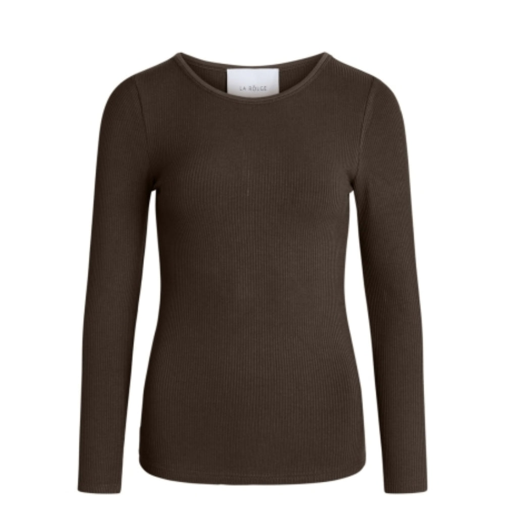 La Rouge bluse - NOOS - Lisa L/S t-shirt - LR1047 - Dark Brown