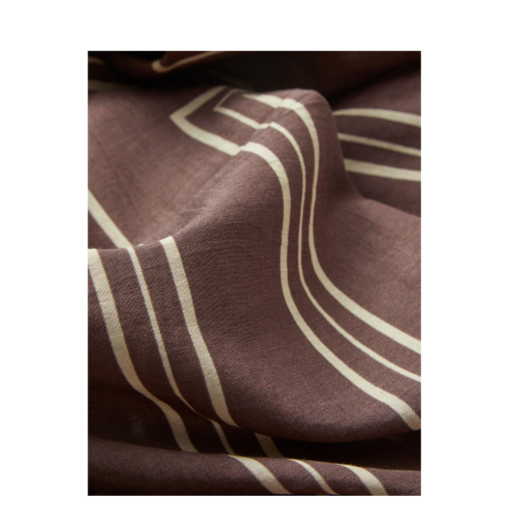 Beck Sondergaard tørklæde - Strie Sico Scarf – 2607300015 – Hot Fudge Brown