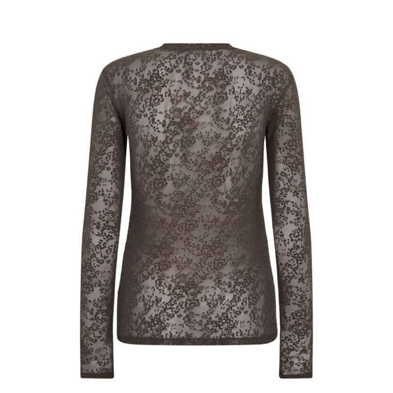 Hype the Detail bluse - Lace Blouse - 3-852-14 - 2 Brown 