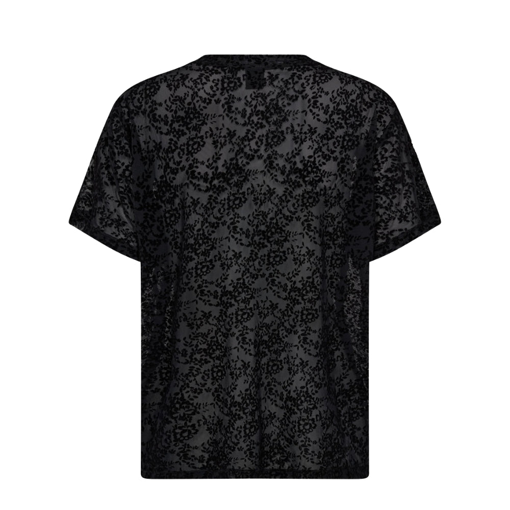Hype the Detail t-shirt - Lace Tee Oversize - 3-852-9 - 9 Black